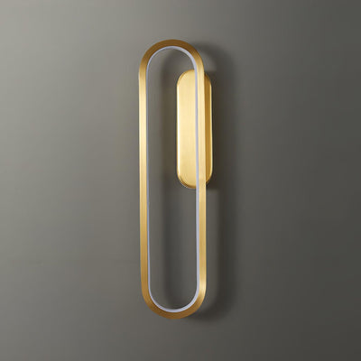 Dhu Classic Long Ova Brass Wall Lamp