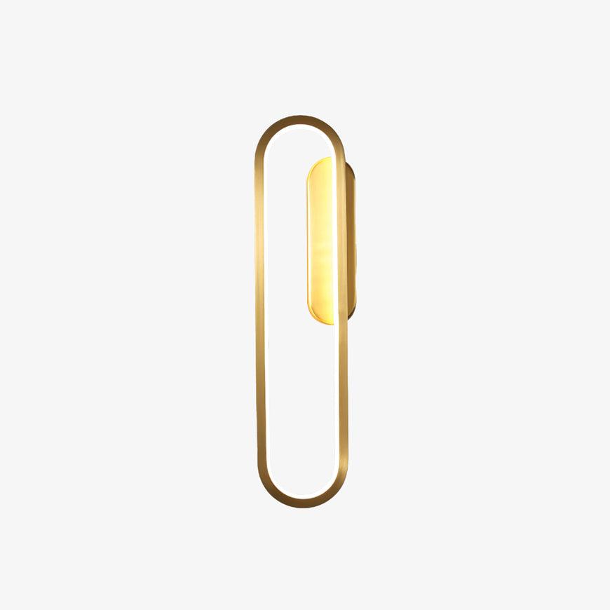 Dhu Classic Long Ova Brass Wall Lamp