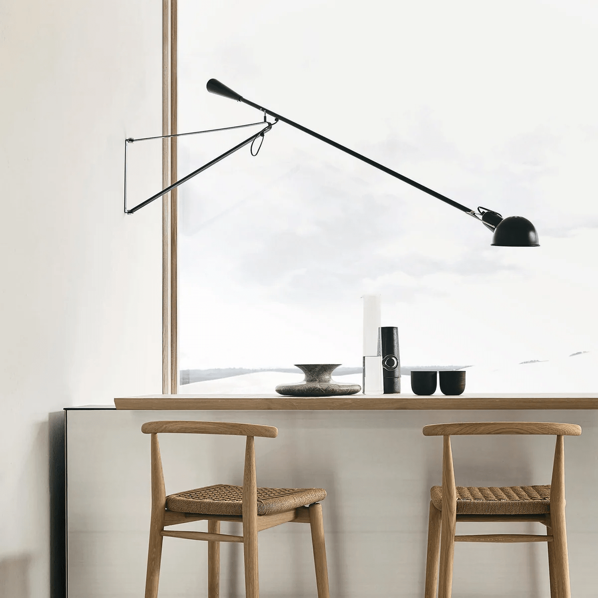 Vellaro Long Swing Arm Wall Lamp