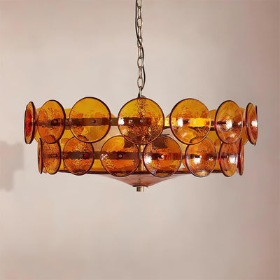 Ventilo Amber Glass Chandelier - Neutral Decor