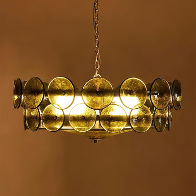 Ventilo Amber Glass Chandelier - Neutral Decor