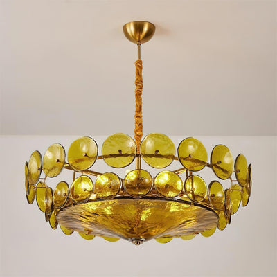 Ventilo Amber Glass Chandelier - Neutral Decor