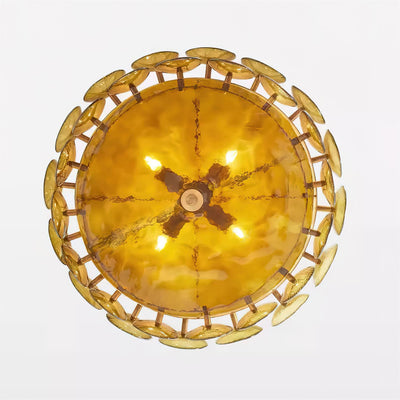 Ventilo Amber Glass Chandelier - Neutral Decor