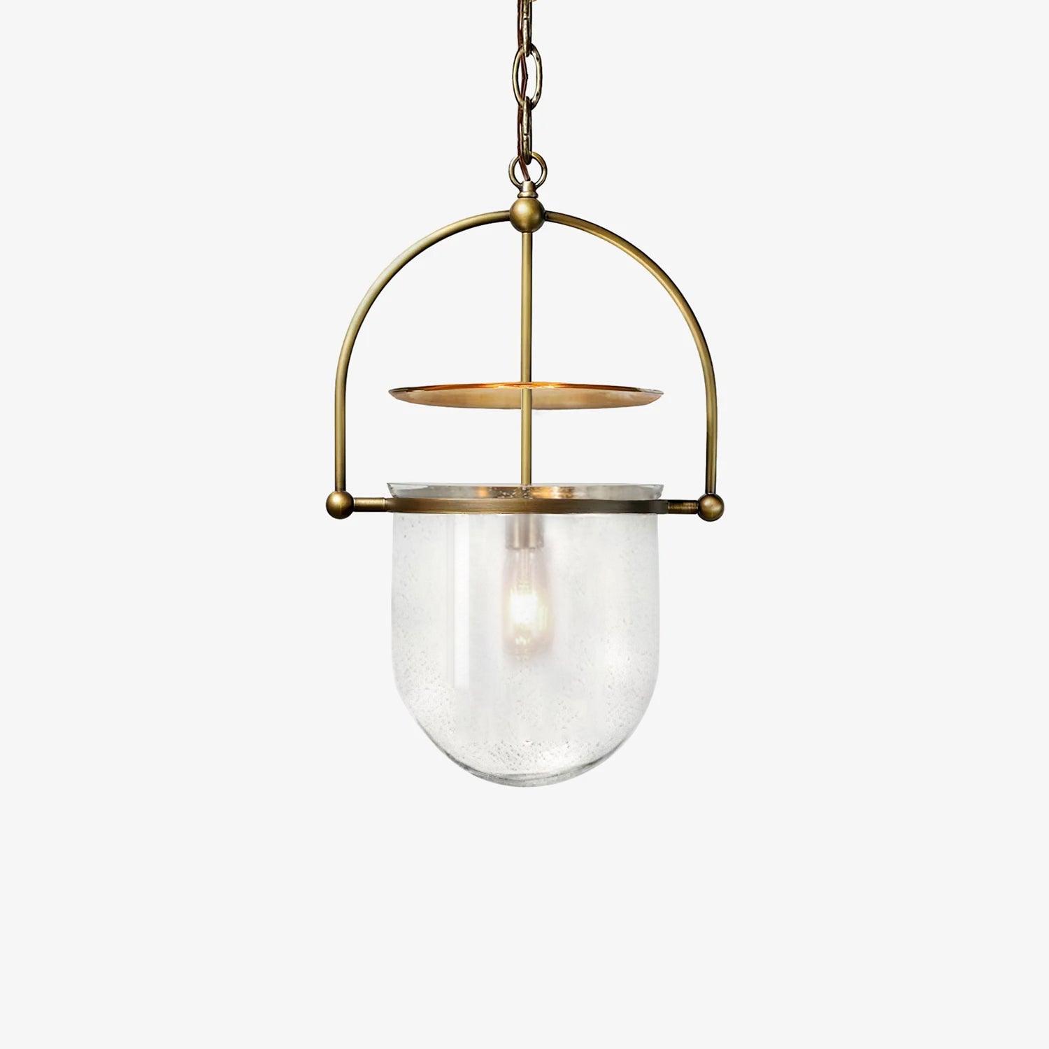 Velanaya Pendant Lamp Glass Brass Vintage for Living Room