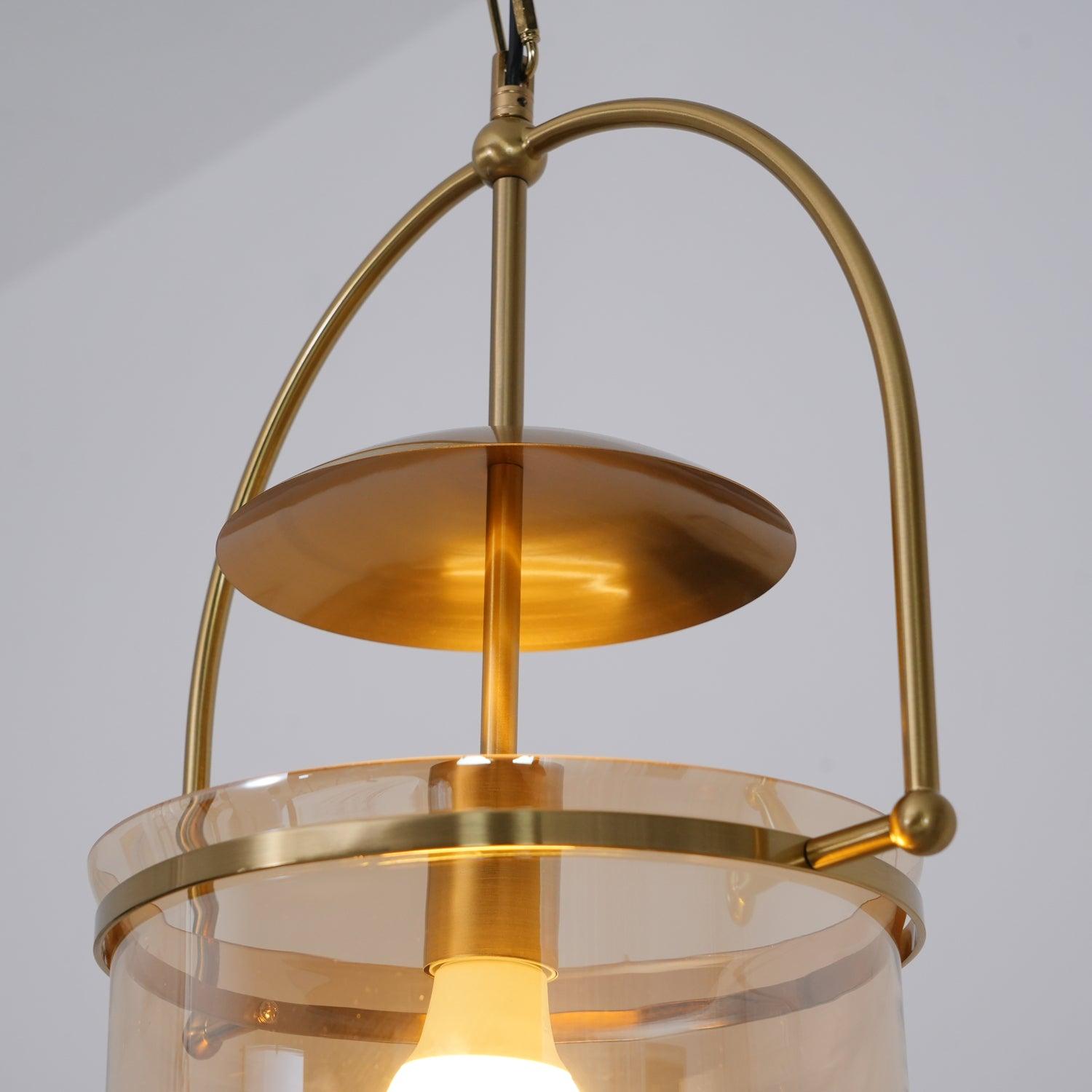 Velanaya Pendant Lamp Glass Brass Vintage for Living Room