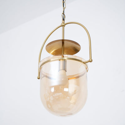Velanaya Pendant Lamp Glass Brass Vintage for Living Room