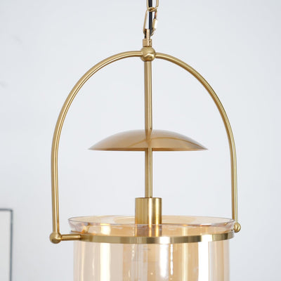 Velanaya Pendant Lamp Glass Brass Vintage for Living Room