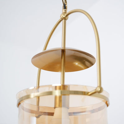 Velanaya Pendant Lamp Glass Brass Vintage for Living Room