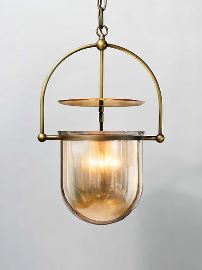Velanaya Pendant Lamp Glass Brass Vintage for Living Room