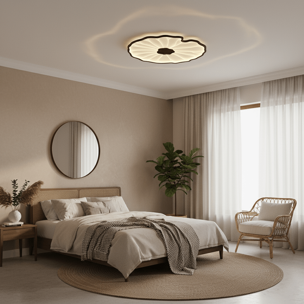 Miramere Lotus Leaf Acrylic Flush Mount Ceiling Light