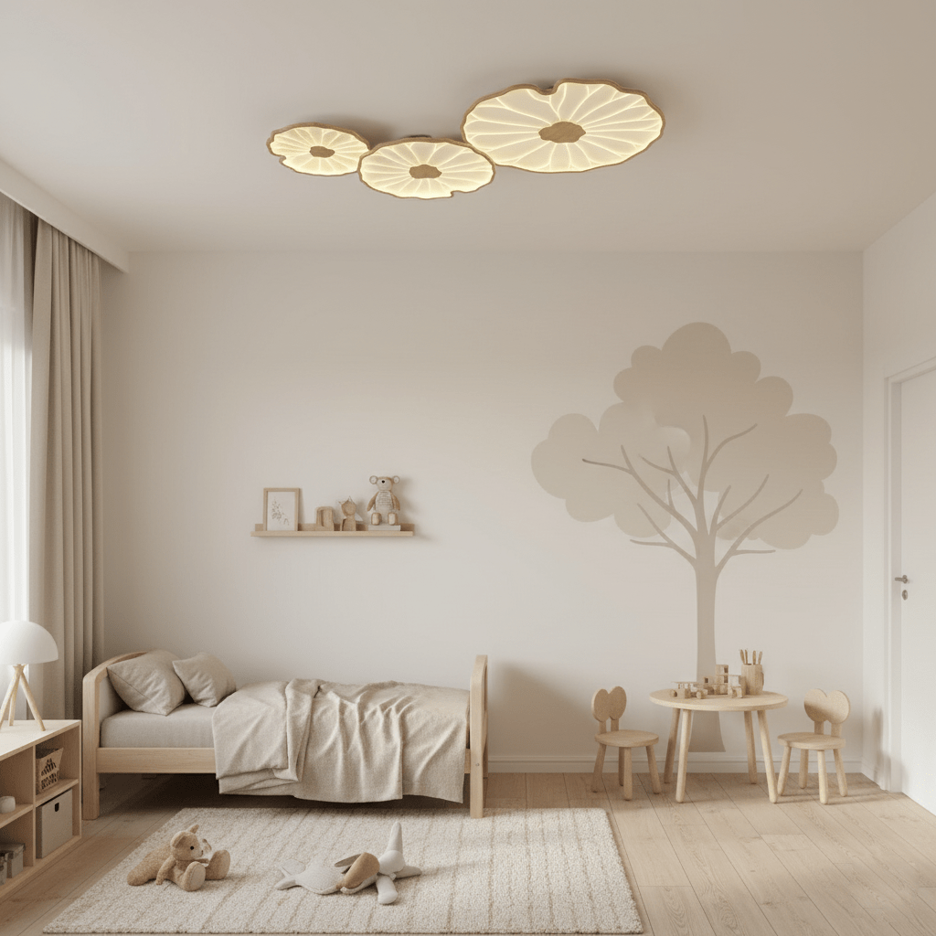 Miramere Lotus Leaf Acrylic Flush Mount Ceiling Light
