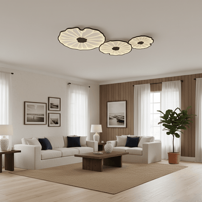 Miramere Lotus Leaf Acrylic Flush Mount Ceiling Light