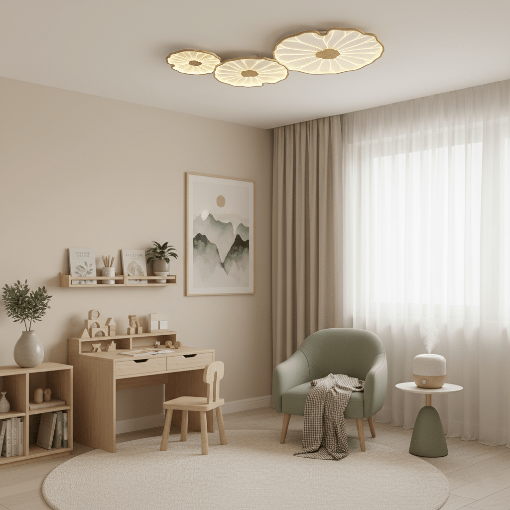 Miramere Lotus Leaf Acrylic Flush Mount Ceiling Light