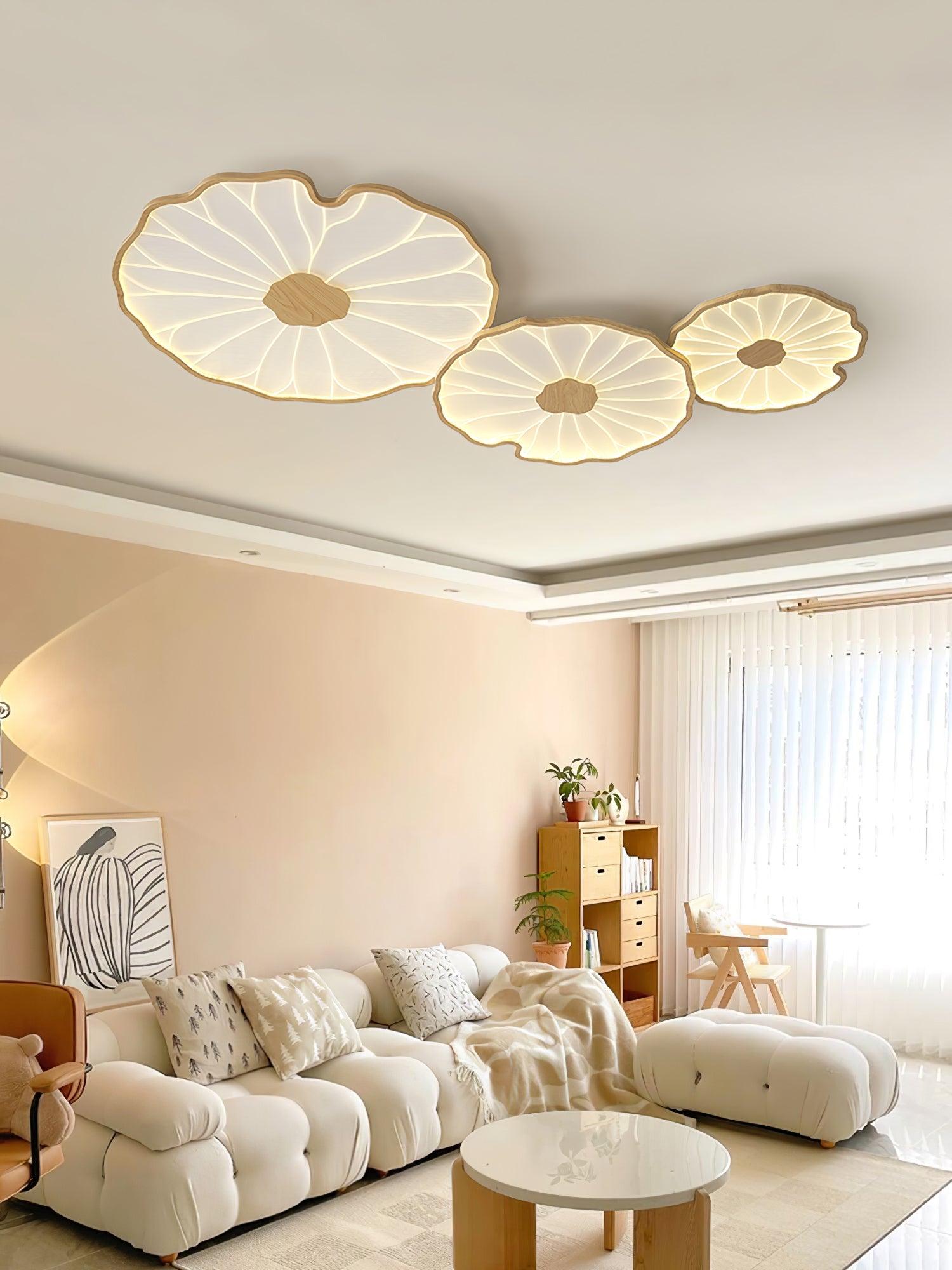 Miramere Lotus Leaf Acrylic Flush Mount Ceiling Light