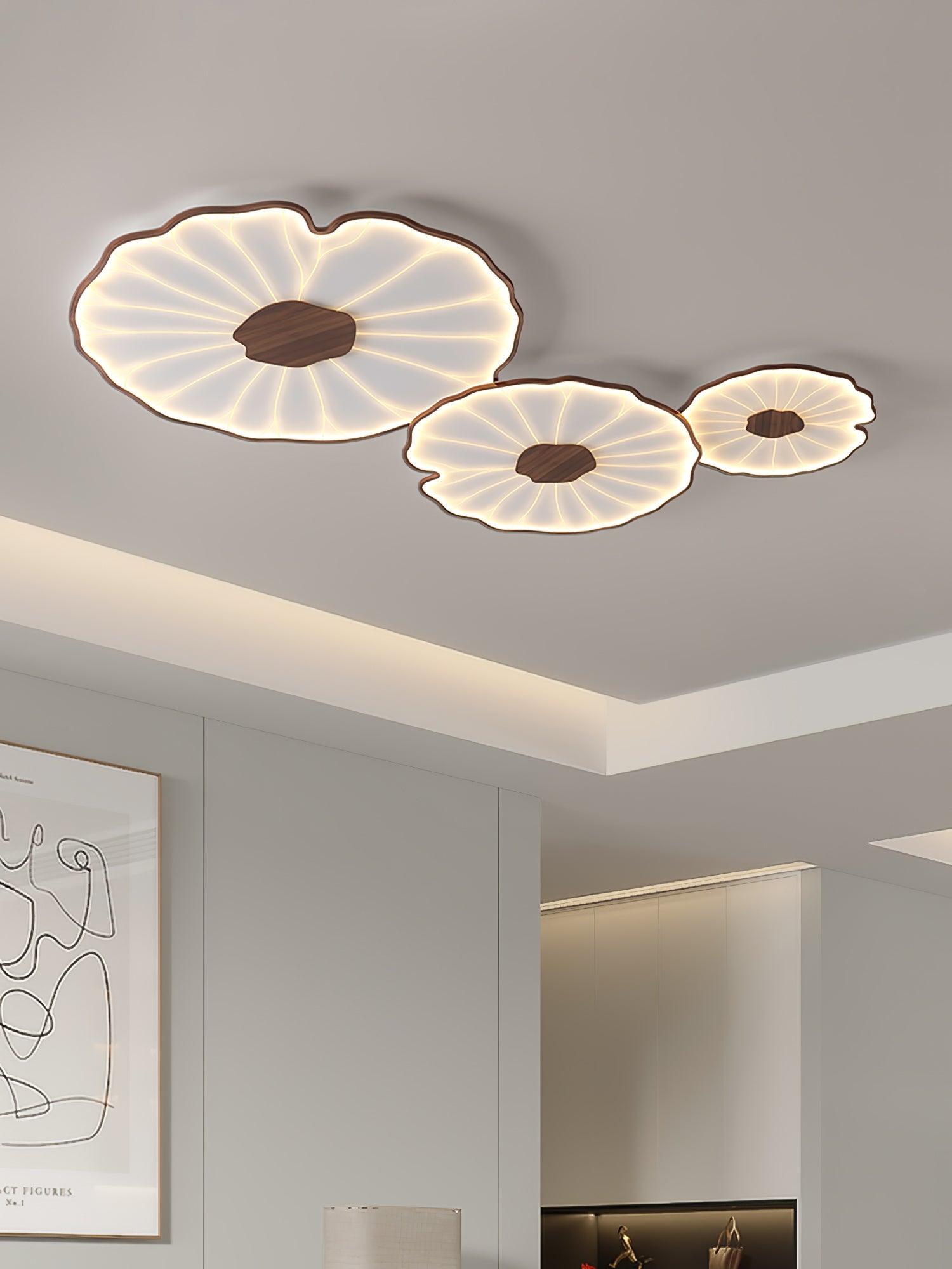 Miramere Lotus Leaf Acrylic Flush Mount Ceiling Light