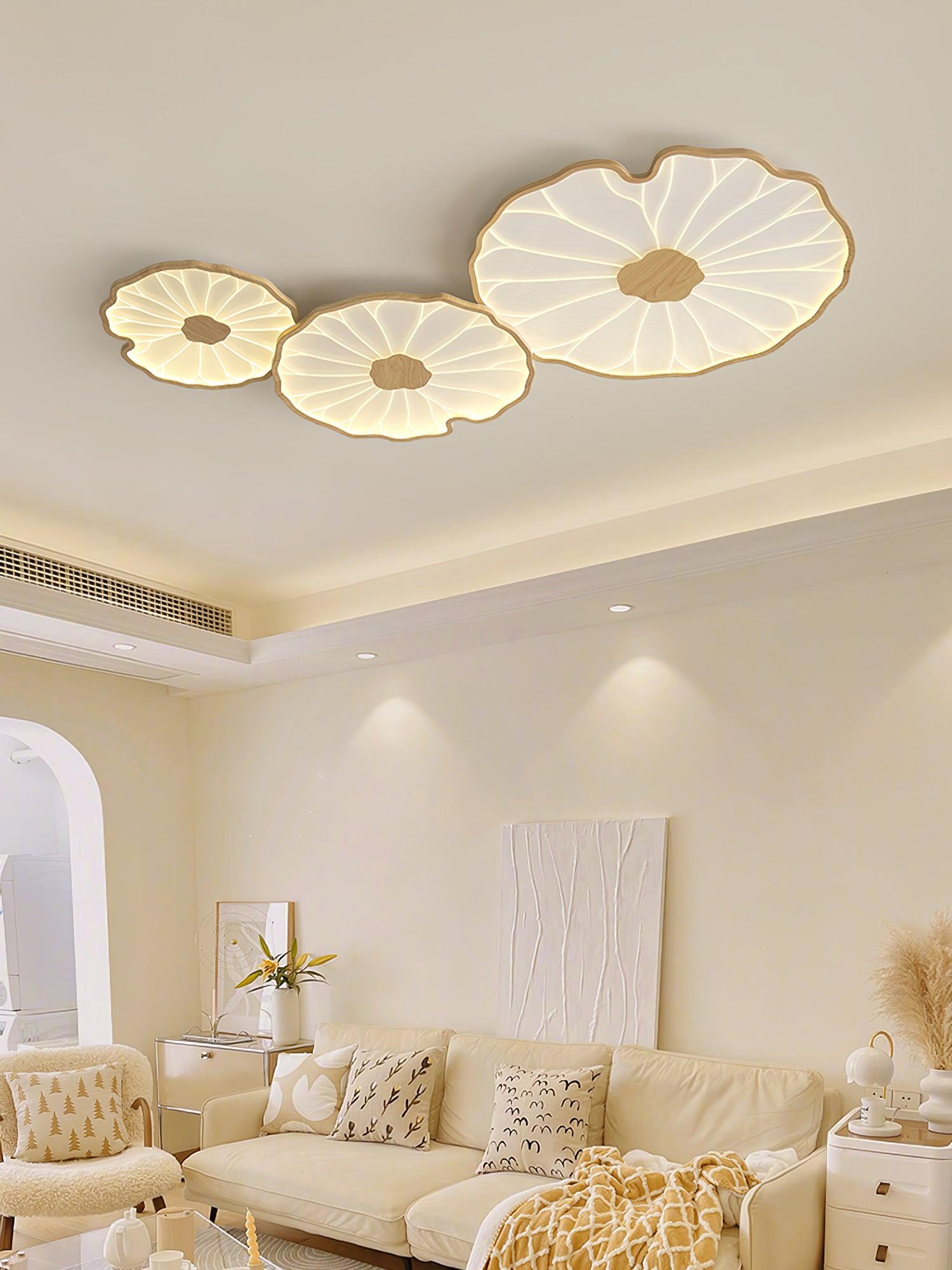 Miramere Lotus Leaf Acrylic Flush Mount Ceiling Light