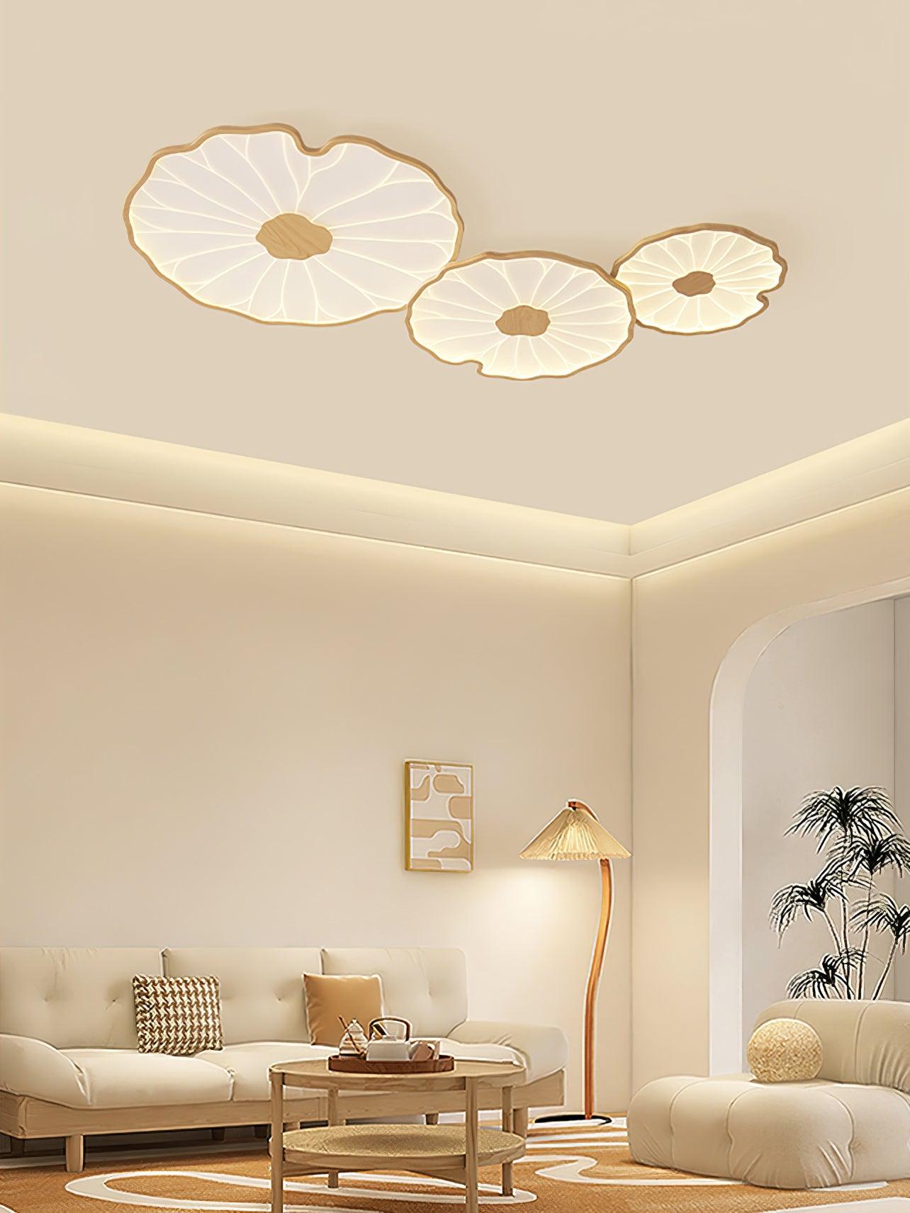 Miramere Lotus Leaf Acrylic Flush Mount Ceiling Light