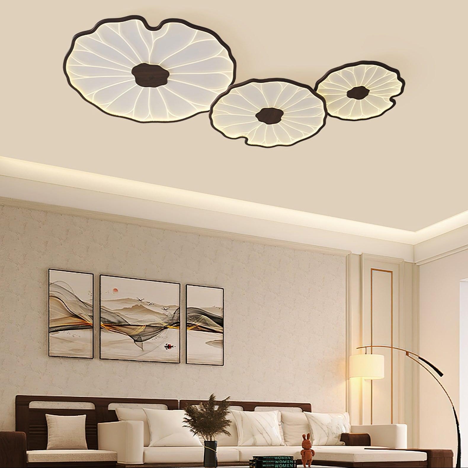 Solara Floral Wooden Ceiling Light