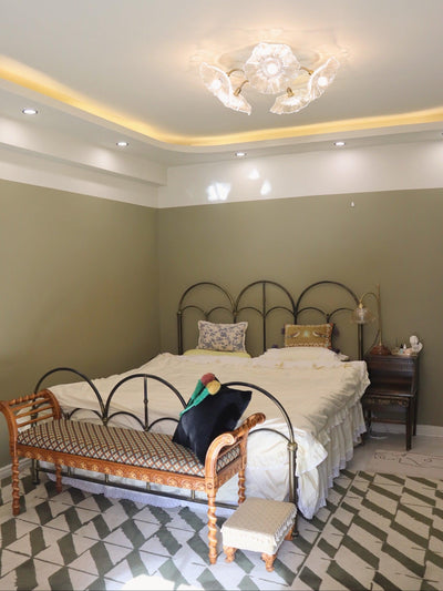 Lioruina Ceiling Lamp Leaf Glass with Brass Elegant