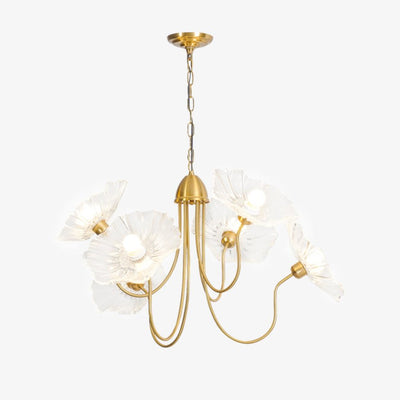 Velorora Chandelier Lotus Leaf Glass