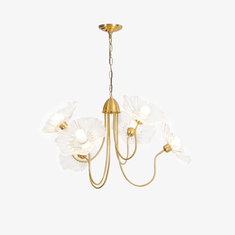 Velorora Chandelier Lotus Leaf Glass