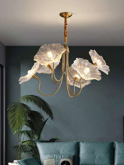 Velorora Chandelier Lotus Leaf Glass