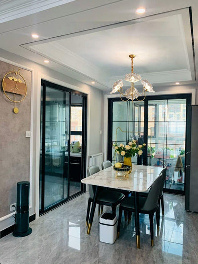 Velorora Chandelier Lotus Leaf Glass