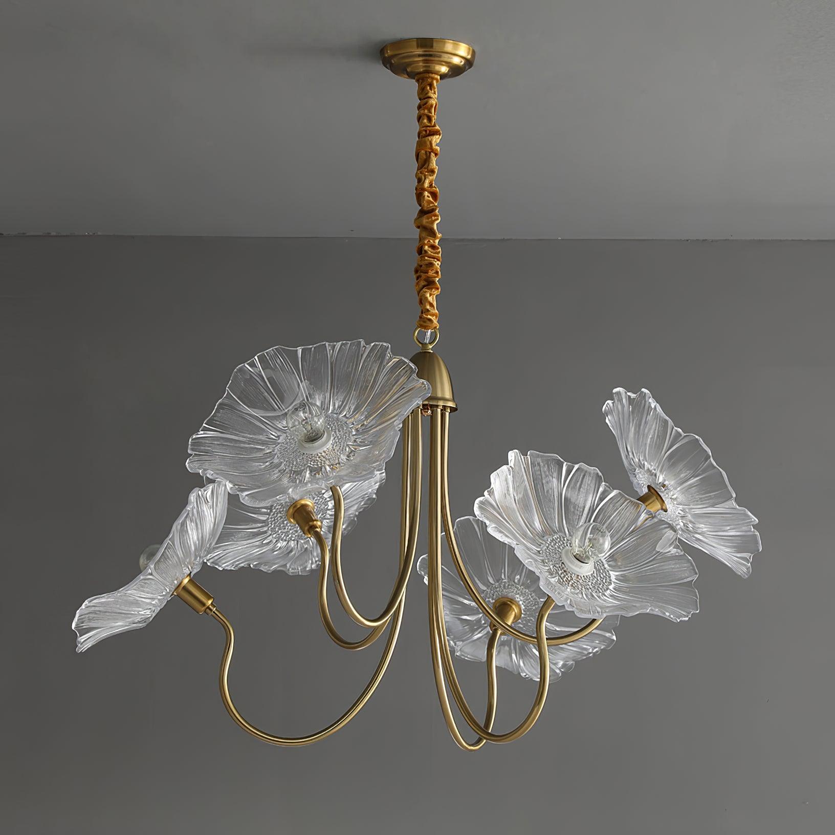 Velorora Chandelier Lotus Leaf Glass