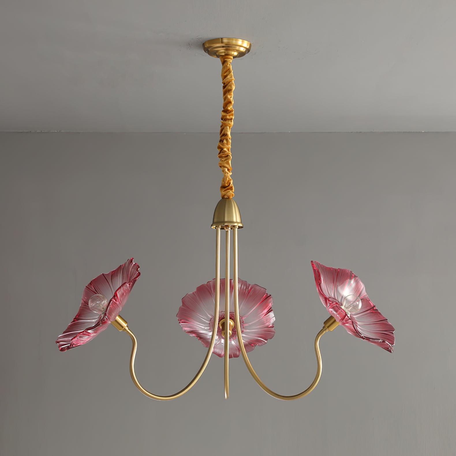 Velorora Chandelier Lotus Leaf Glass