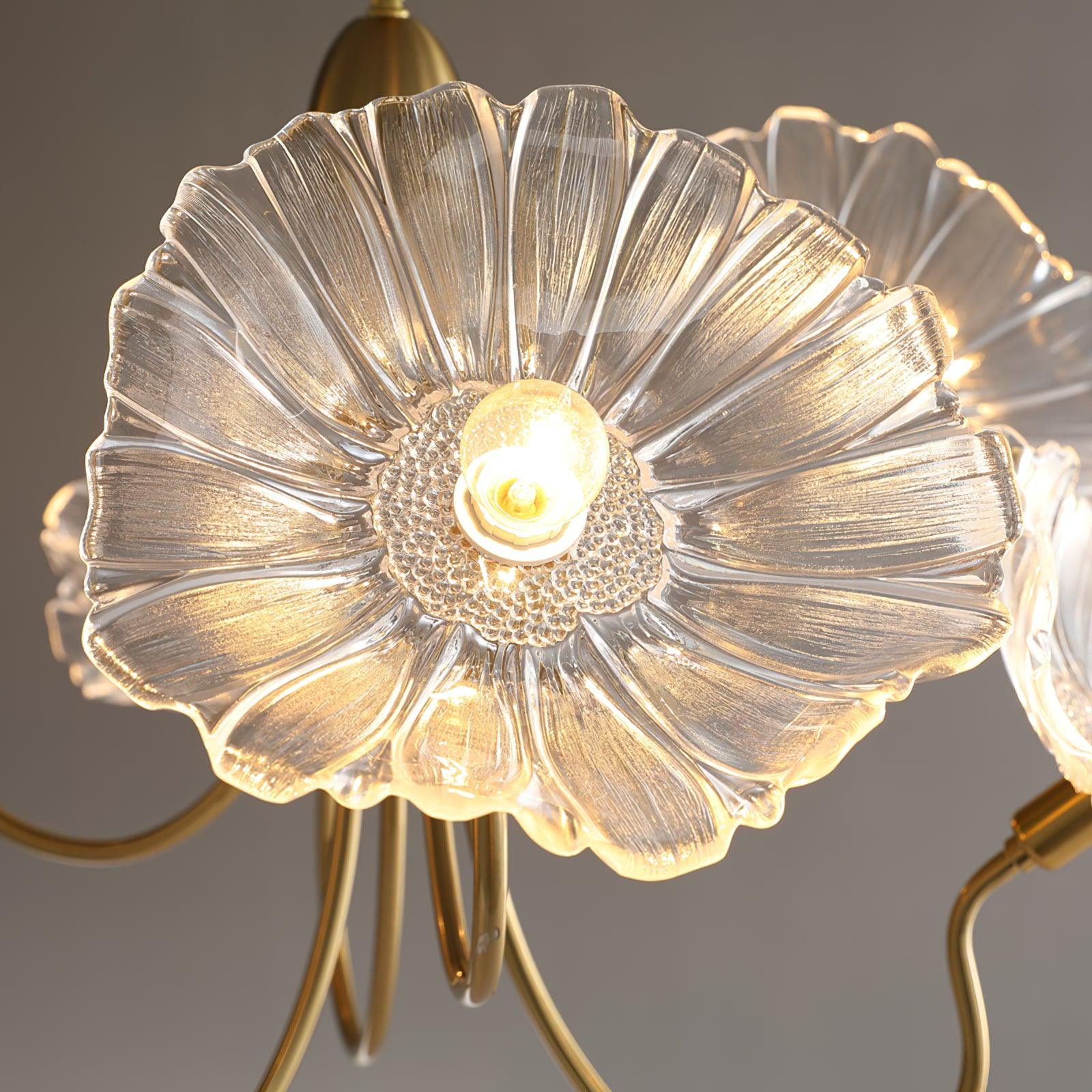 Velorora Chandelier Lotus Leaf Glass