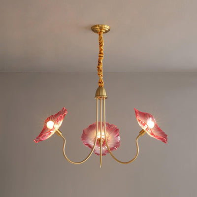 Velorora Chandelier Lotus Leaf Glass