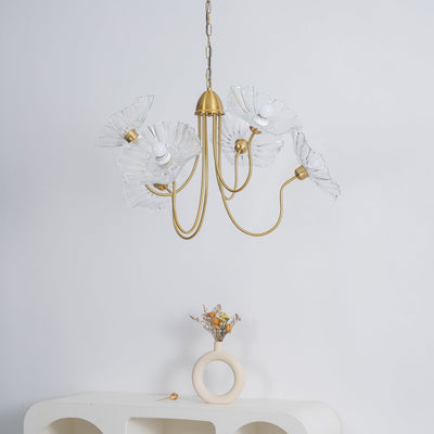 Velorora Chandelier Lotus Leaf Glass