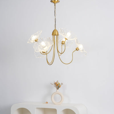Velorora Chandelier Lotus Leaf Glass
