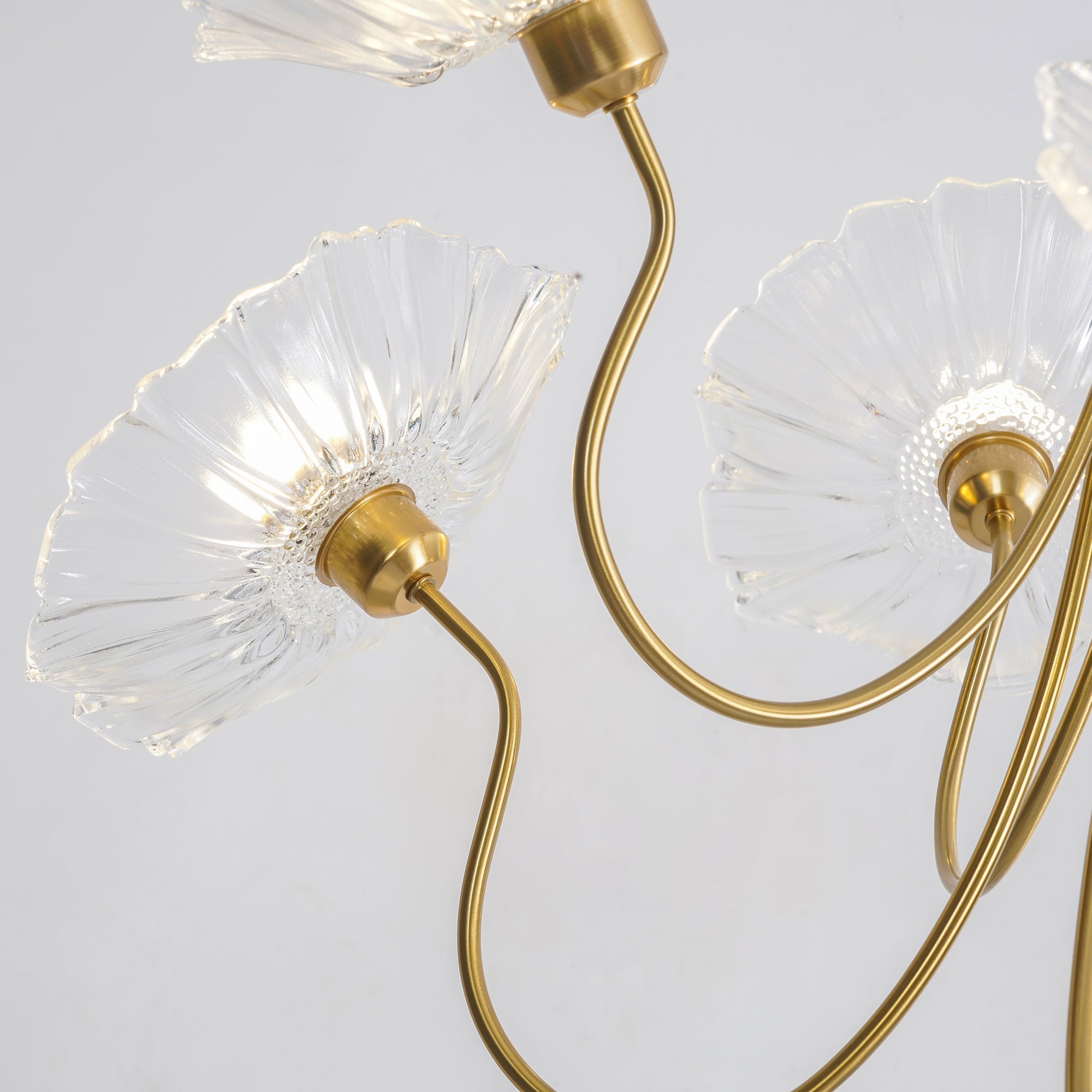 Velorora Chandelier Lotus Leaf Glass