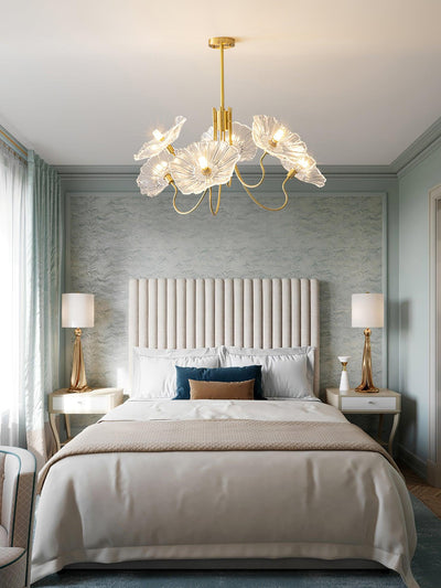 Velorora Chandelier Lotus Leaf Glass