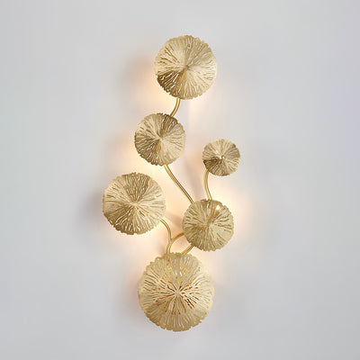 Rylso Wall Lamp Lotus Leaf Brass