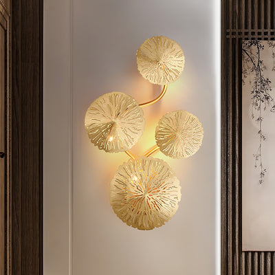 Rylso Wall Lamp Lotus Leaf Brass