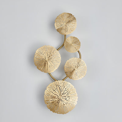 Rylso Wall Lamp Lotus Leaf Brass