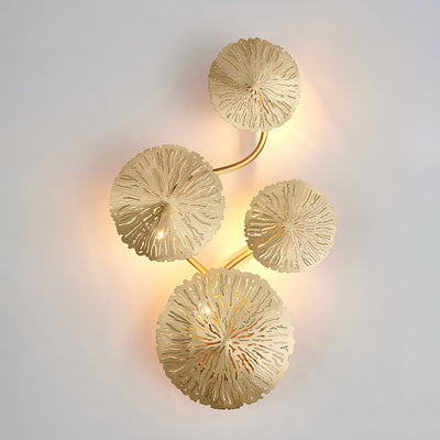 Rylso Wall Lamp Lotus Leaf Brass