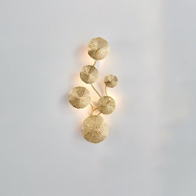 Rylso Wall Lamp Lotus Leaf Brass