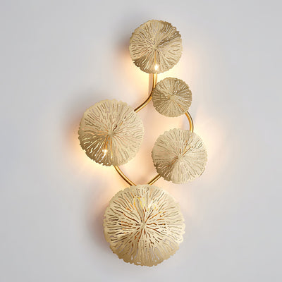 Rylso Wall Lamp Lotus Leaf Brass