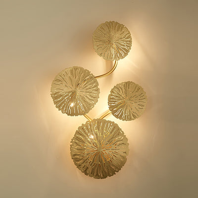 Rylso Wall Lamp Lotus Leaf Brass