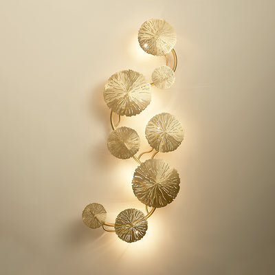 Rylso Wall Lamp Lotus Leaf Brass