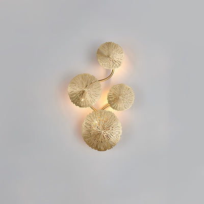 Rylso Wall Lamp Lotus Leaf Brass