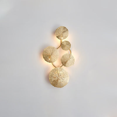 Rylso Wall Lamp Lotus Leaf Brass