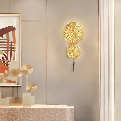 Rylso Wall Lamp Lotus Leaf Brass