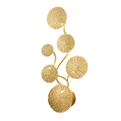 Rylso Wall Lamp Lotus Leaf Brass