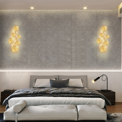 Rylso Wall Lamp Lotus Leaf Brass