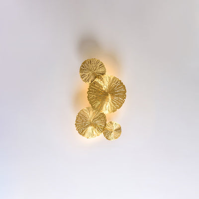 Rylso Wall Lamp Lotus Leaf Brass
