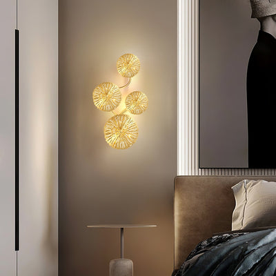 Rylso Wall Lamp Lotus Leaf Brass